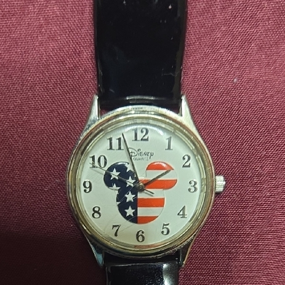 Disney Other - Disney Mickey Mouse American Flag Watch with Black Strap